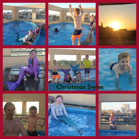 Christmas 2023 swim collage