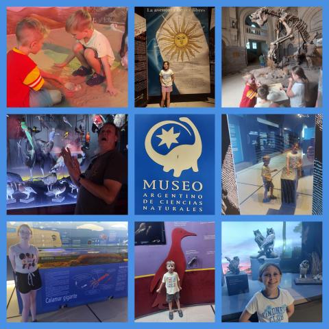 Kids science museum collage
