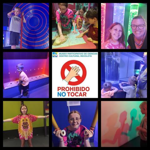 Kids science museum collage