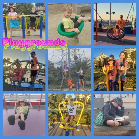 Vina del Mar playgrounds collage